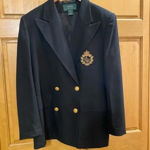 Ralph Lauren Women’s Double Breasted Black Blazer